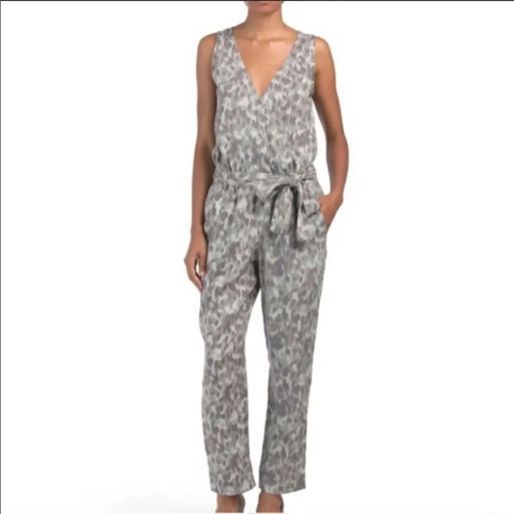 CLOTH & STONE | NEW Gray Leopard Print Jumpsuit Women’s Size Small